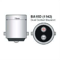 BA15D naar MR11 fitting 12v of 24v