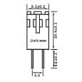 Afmetingen G4 GU4 led staaf multivoltage 12v 24v warm wit voor boot camper caravan