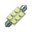 42mm LED S8 Festoon Buislamp 6 SMD Wit