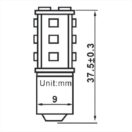 BA9s LED Lamp 12V en 24V Multi-voltage 15SMD-811