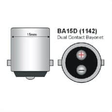 BA15D 15SMD Lamp 12V en 24V Multi-voltage