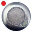Rode Opbouwspot zilver met schakelaar 12 volt 24 volt 10-30 volt