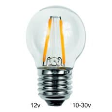 12 volt G45 2W E27 Filament lamp